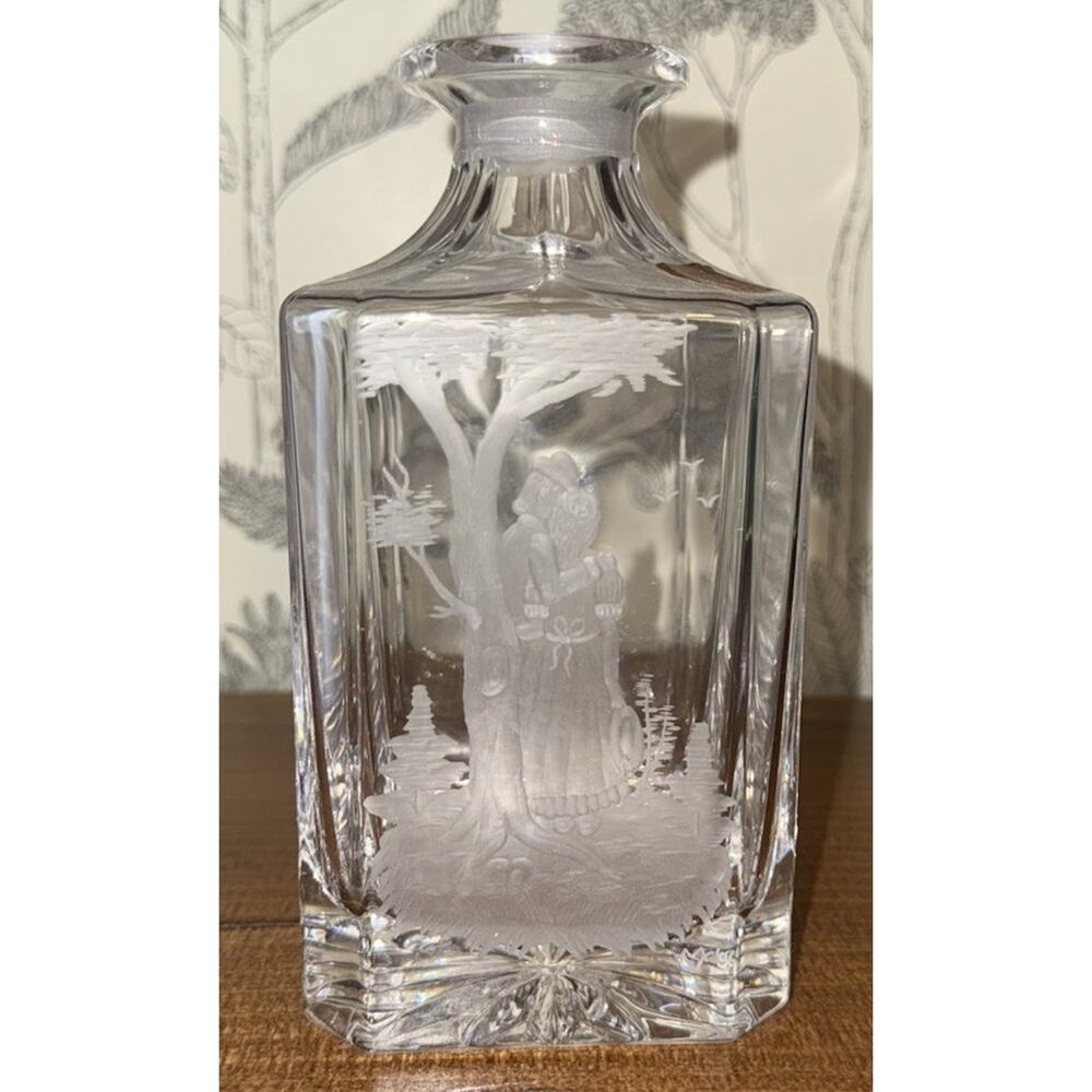 Nachtmann Kristall Decanter Cut Lead Crystal Design Germany Vintage No Stopper
